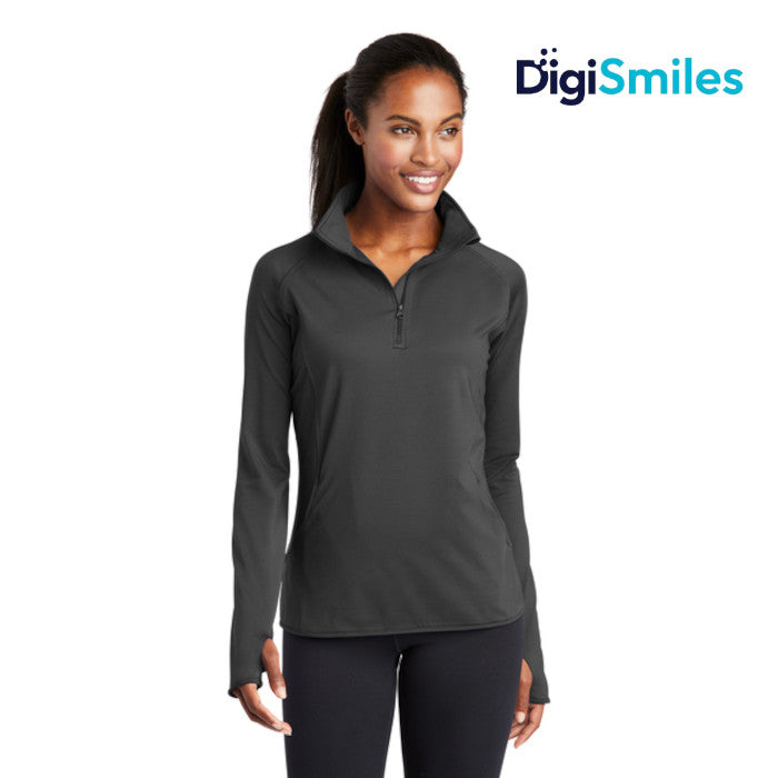 Sport-Tek (LST850) Women's Sport-Wick Stretch 1/4-Zip Pullover (DigiSmiles)