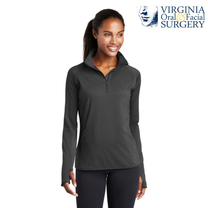 Sport-Tek (LST850) Women's Sport-Wick Stretch 1/4-Zip Pullover (VOFS)