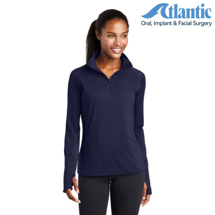 Sport-Tek (LST850) Women's Sport-Wick Stretch 1/4-Zip Pullover (Atlantic)