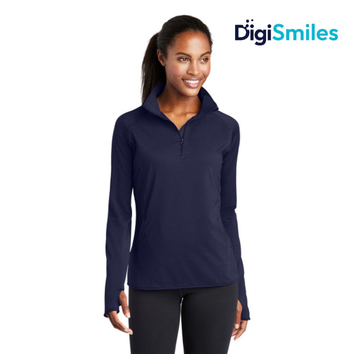 Sport-Tek (LST850) Women's Sport-Wick Stretch 1/4-Zip Pullover (DigiSmiles)