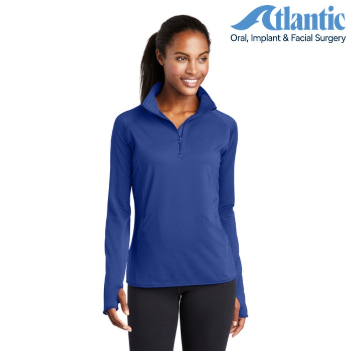 Sport-Tek (LST850) Women's Sport-Wick Stretch 1/4-Zip Pullover (Atlantic)
