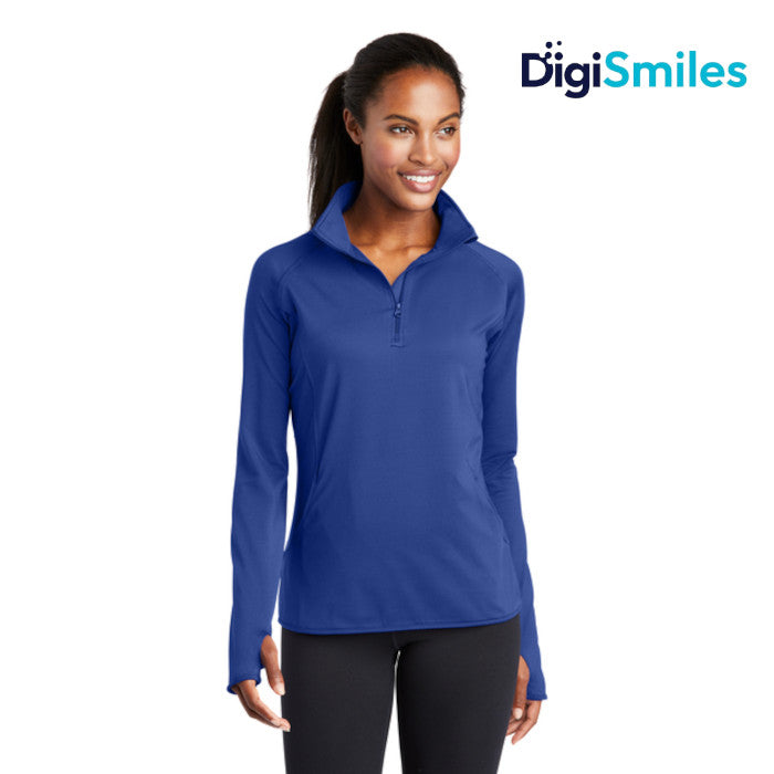 Sport-Tek (LST850) Women's Sport-Wick Stretch 1/4-Zip Pullover (DigiSmiles)