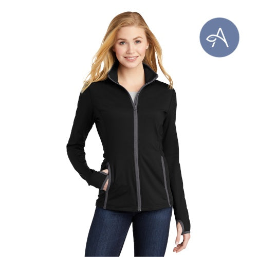 Sport-Tek (LST853) Women's Sport-Wick Stretch Contrast Full-Zip Jacket (AGNIHOTRI)