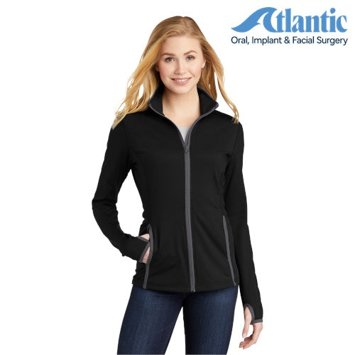 Sport-Tek (LST853) Women's Sport-Wick Stretch Contrast Full-Zip Jacket (Atlantic)
