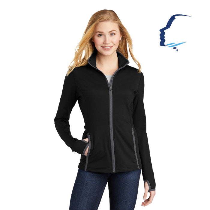 Sport-Tek (LST853) Women's Sport-Wick Stretch Contrast Full-Zip Jacket (CCOFS)