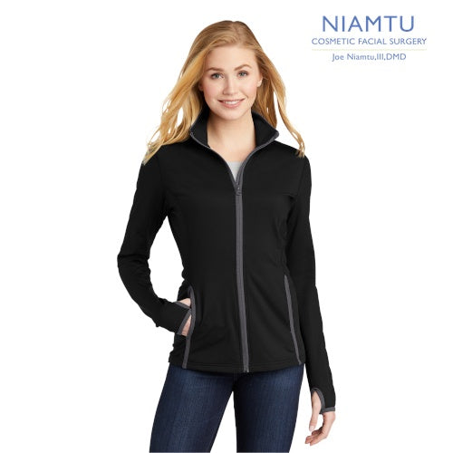 Sport-Tek (LST853) Women's Sport-Wick Stretch Contrast Full-Zip Jacket (NIAMTU)