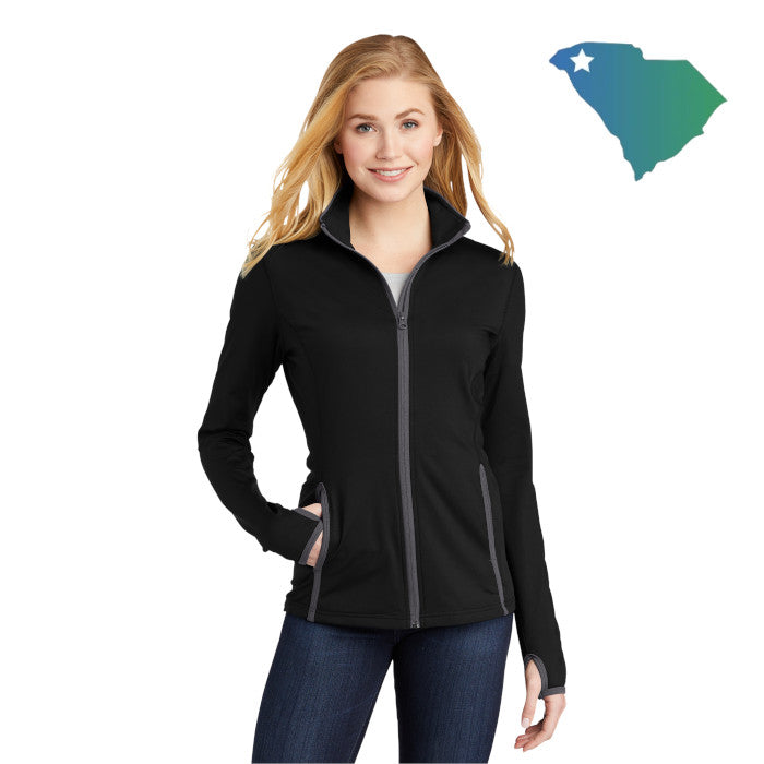 Sport-Tek (LST853) Women's Sport-Wick Stretch Contrast Full-Zip Jacket (UOMS)