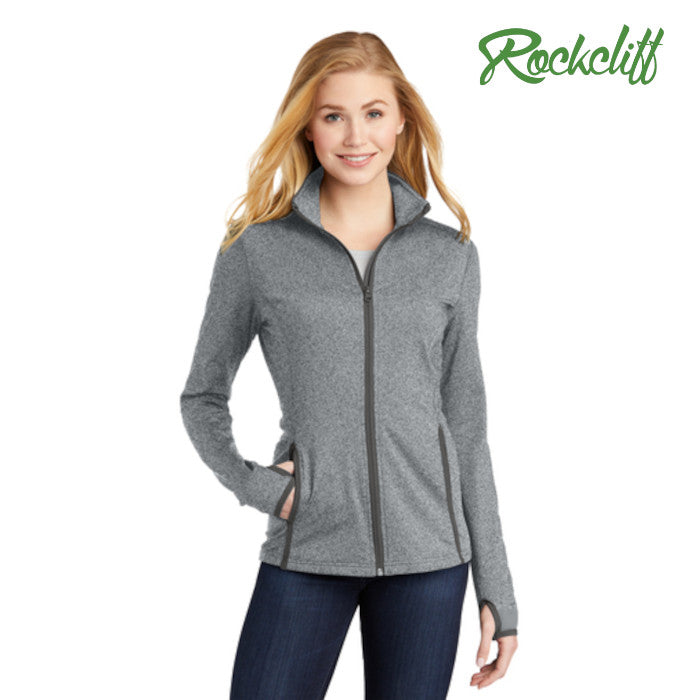 Sport-Tek (LST853) Women's Sport-Wick Stretch Contrast Full-Zip Jacket (Rockcliff)