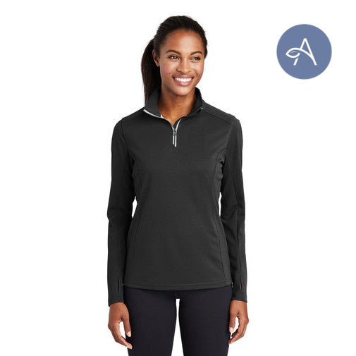Sport-Tek (LST860) Women's Sport-Wick Textured 1/4-Zip Pullover (AGNIHOTRI)