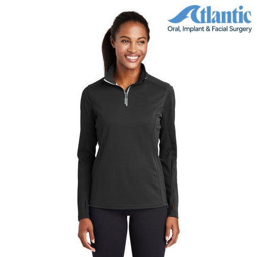 Sport-Tek (LST860) Women's Sport-Wick Textured 1/4-Zip Pullover (Atlantic)