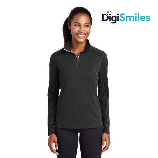 Sport-Tek (LST860) Women's Sport-Wick Textured 1/4-Zip Pullover (DigiSmiles)