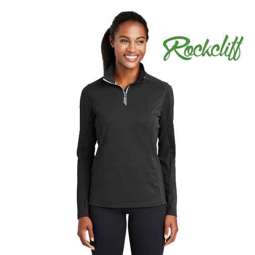 Sport-Tek (LST860) Women's Sport-Wick Textured 1/4-Zip Pullover (Rockcliff)