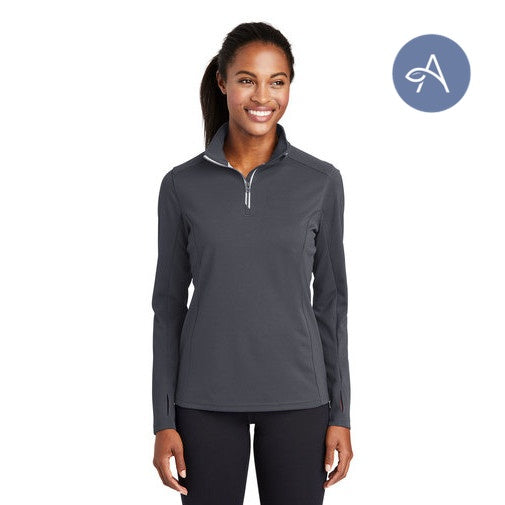 Sport-Tek (LST860) Women's Sport-Wick Textured 1/4-Zip Pullover (AGNIHOTRI)