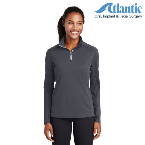 Sport-Tek (LST860) Women's Sport-Wick Textured 1/4-Zip Pullover (Atlantic)