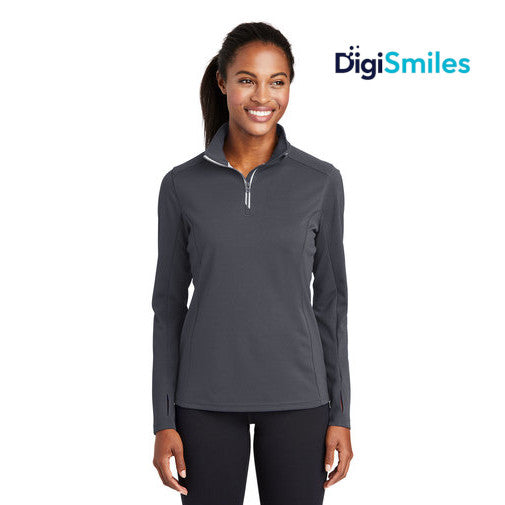 Sport-Tek (LST860) Women's Sport-Wick Textured 1/4-Zip Pullover (DigiSmiles)