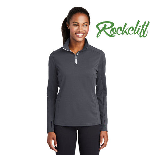 Sport-Tek (LST860) Women's Sport-Wick Textured 1/4-Zip Pullover (Rockcliff)