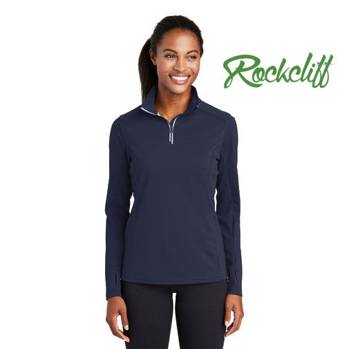 Sport-Tek (LST860) Women's Sport-Wick Textured 1/4-Zip Pullover (Rockcliff)