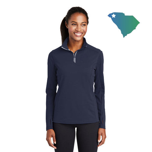 Sport-Tek (LST860) Women's Sport-Wick Textured 1/4-Zip Pullover (UOMS)