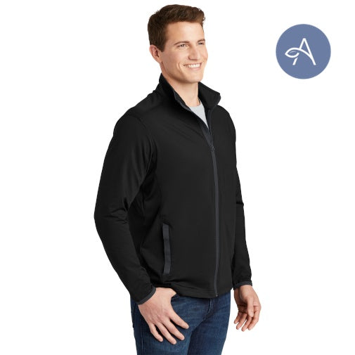 Sport-Tek (ST853) Men's Sport-Wick Stretch Contrast Full-Zip Jacket (AGNIHOTRI)