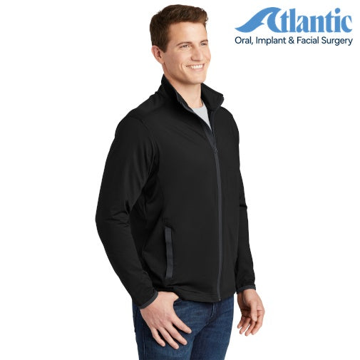 Sport-Tek (ST853) Men's Sport-Wick Stretch Contrast Full-Zip Jacket (Atlantic)