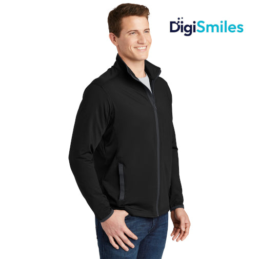 Sport-Tek (ST853) Men's Sport-Wick Stretch Contrast Full-Zip Jacket (DigiSmiles)