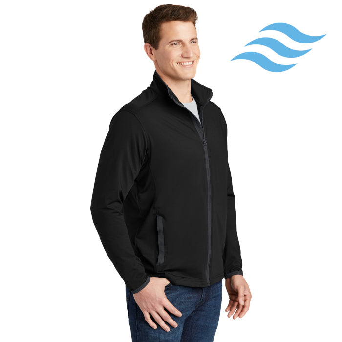 Sport-Tek (ST853) Men's Sport-Wick Stretch Contrast Full-Zip Jacket (Envision)