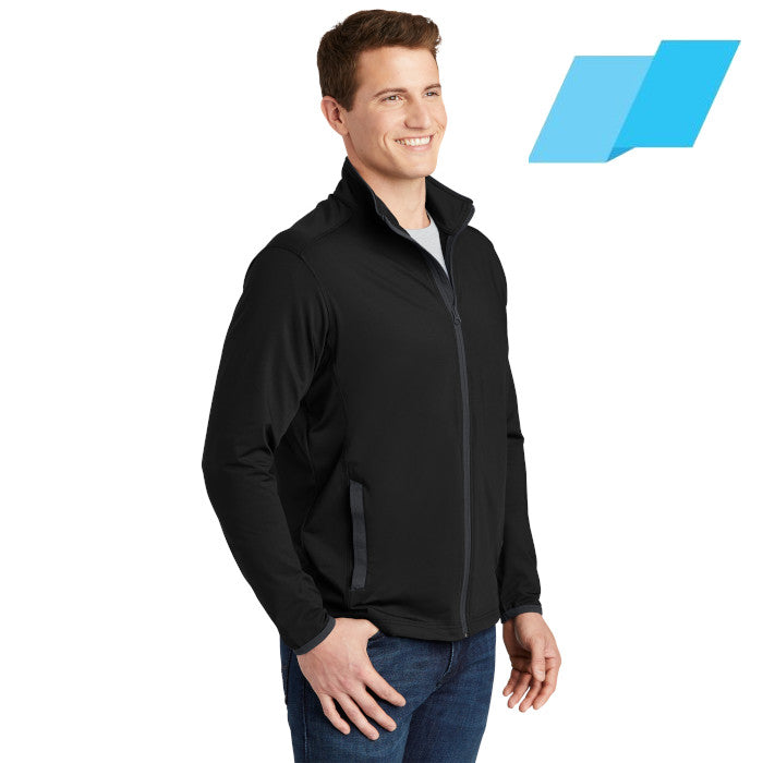 Sport-Tek (ST853) Men's Sport-Wick Stretch Contrast Full-Zip Jacket (Flagship)