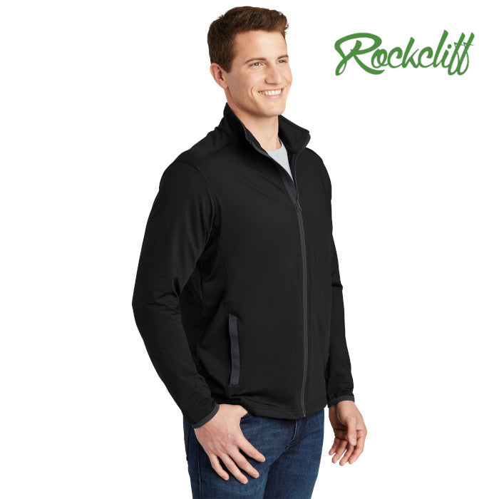 Sport-Tek (ST853) Men's Sport-Wick Stretch Contrast Full-Zip Jacket (Rockcliff)
