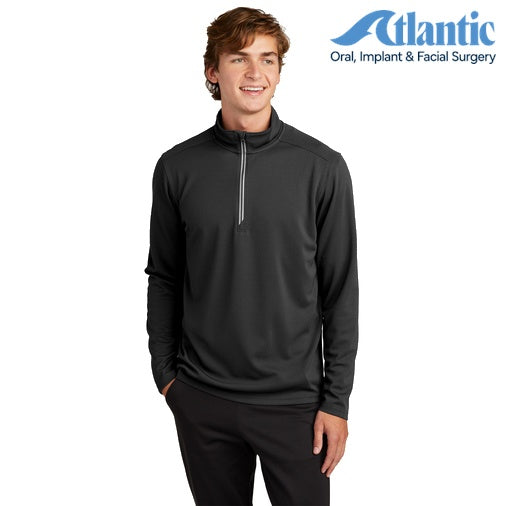 Sport-Tek (ST860) Men's Sport-Wick Textured 1/4-Zip Pullover (Atlantic)