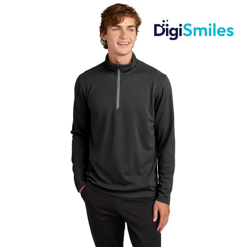 Sport-Tek (ST860) Men's Sport-Wick Textured 1/4-Zip Pullover (DigiSmiles)