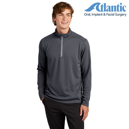 Sport-Tek (ST860) Men's Sport-Wick Textured 1/4-Zip Pullover (Atlantic)