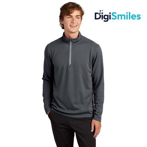 Sport-Tek (ST860) Men's Sport-Wick Textured 1/4-Zip Pullover (DigiSmiles)